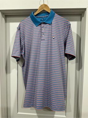 The Southern Shirt Company Blue and Pink Striped Polo